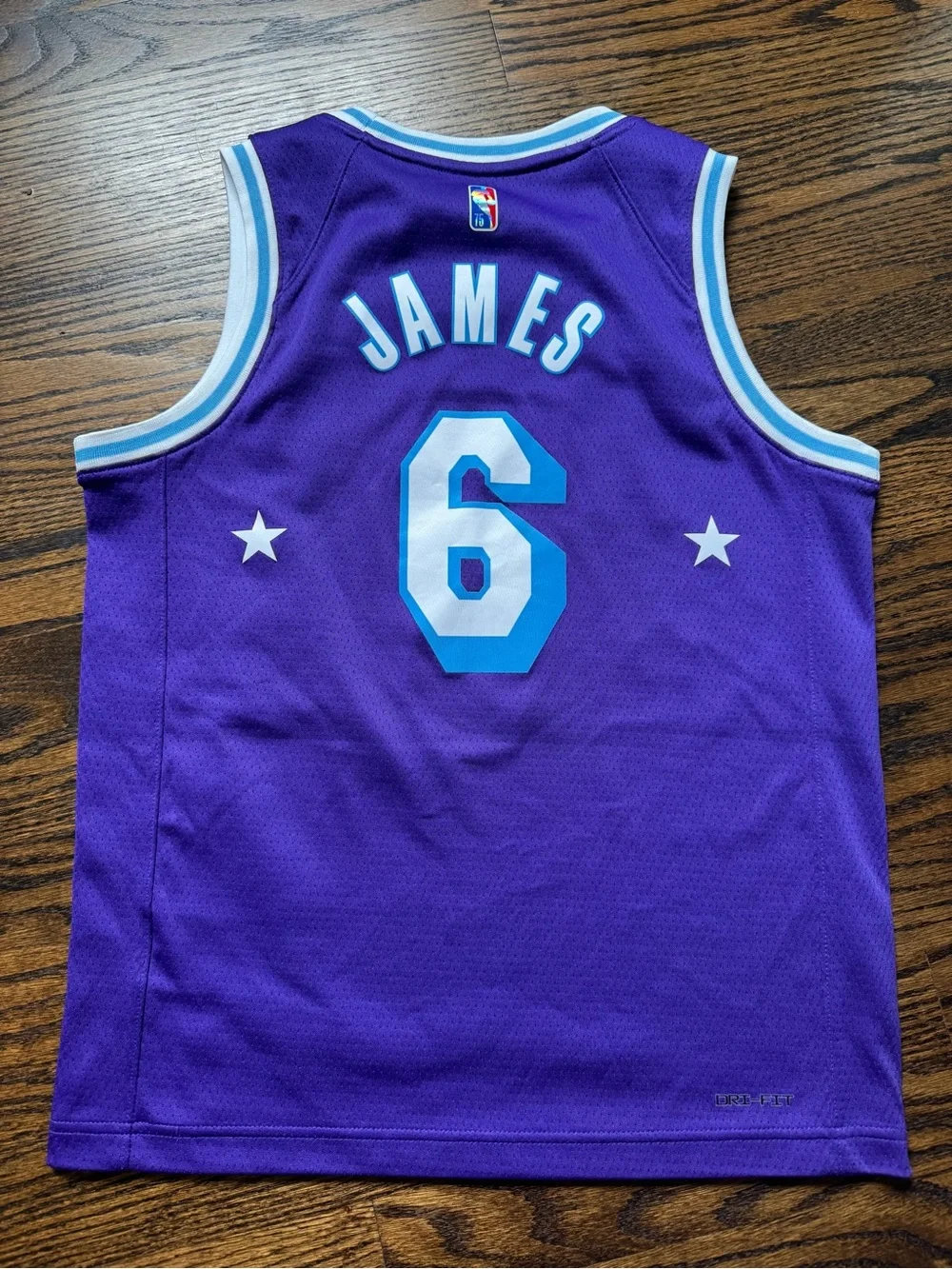 Nike Purple Jersey with White and Light Blue Trim (James)